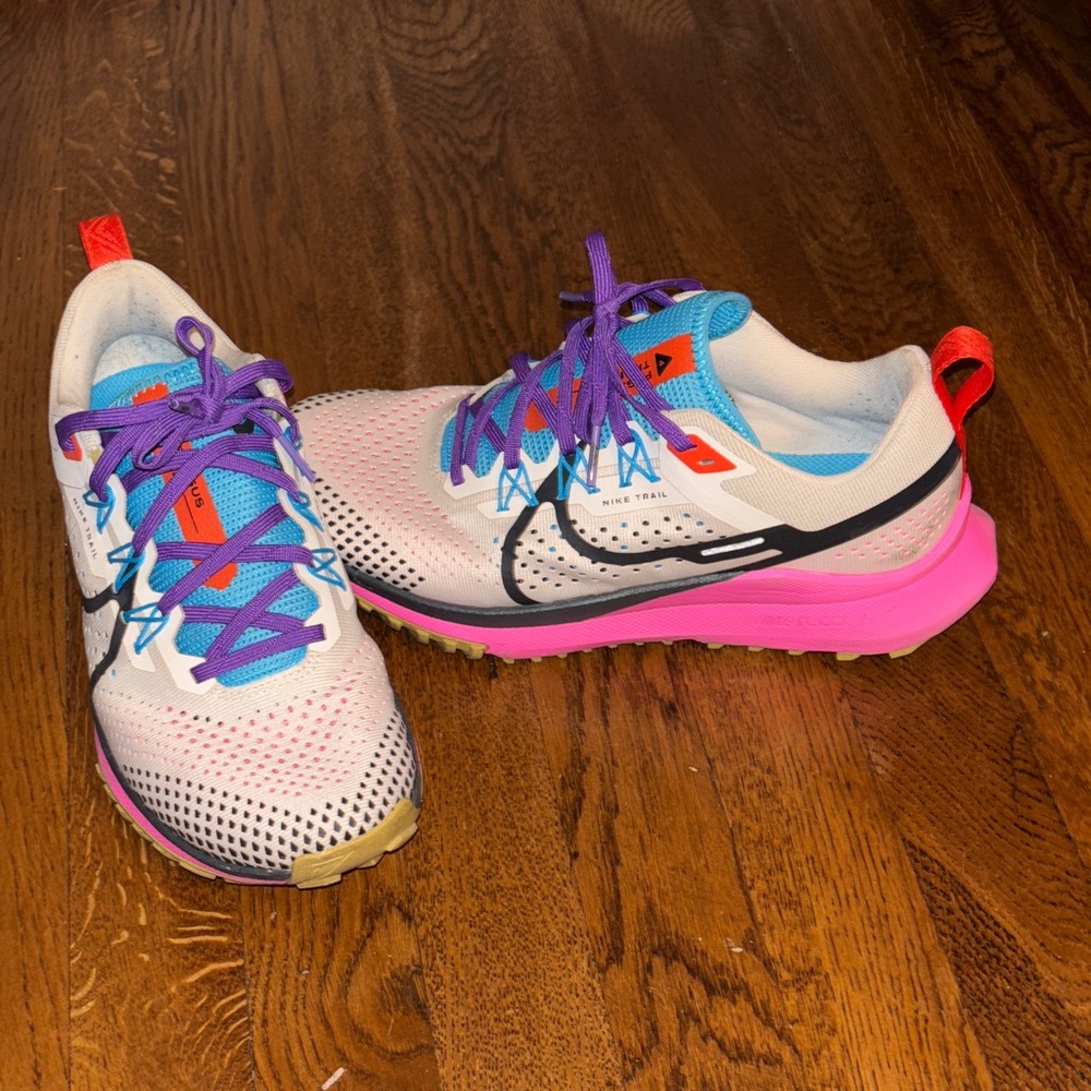 Nike Trail Shoes with Pink and Blue Highlights